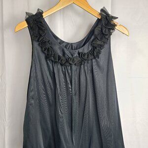 Black baby doll vintage nightie top